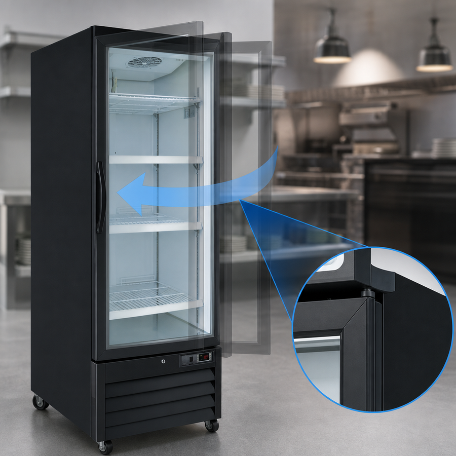 Self-Closing Glass Door