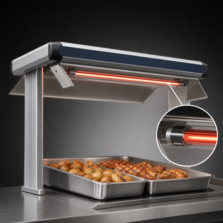 Product image #4 for Hatco Glo-Ray Designer Dual Infrared Strip Heater, 27-1/2-Inch Wide, 700 Watts, 6-Inch Spacing