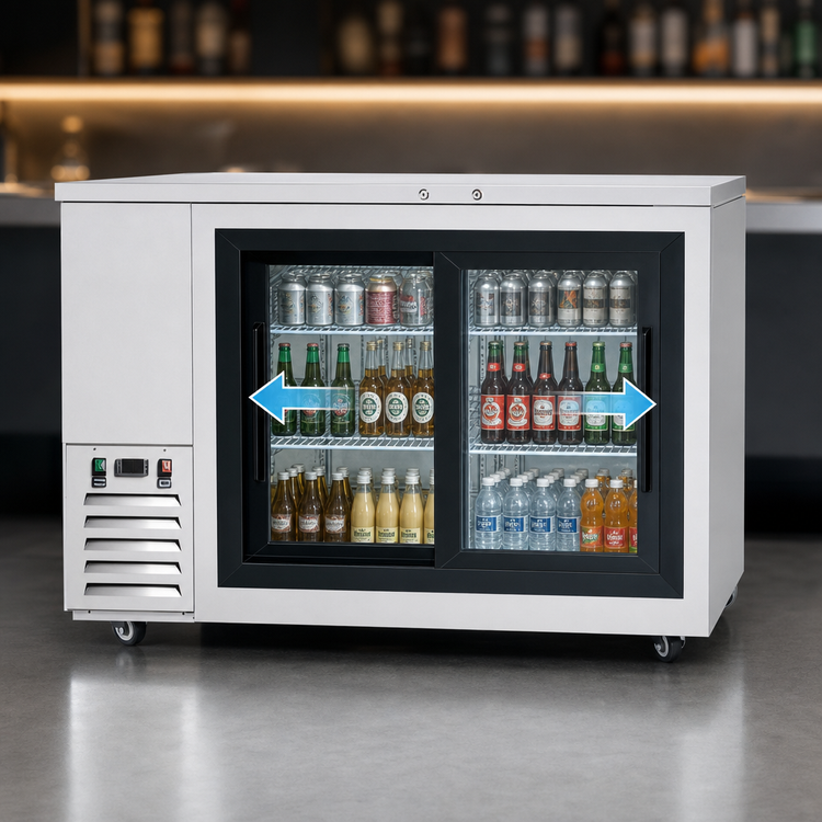 Product image #4 for Atosa Shallow Depth Back Bar Cooler with 2 Sliding Glass Doors, 48-Inch, 11.5 Cu. Ft.