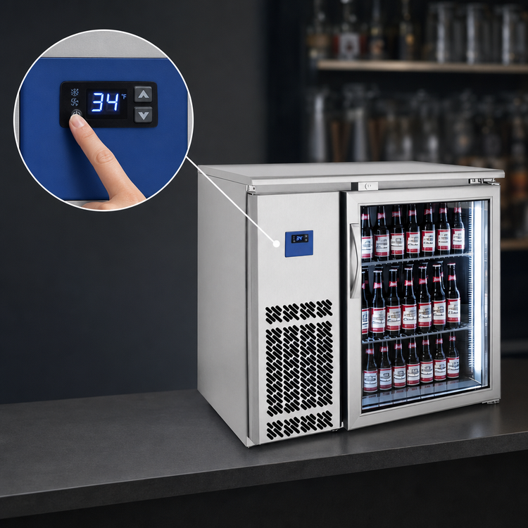 Product image #4 for BK Resources 36-Inch Single Glass Door Back Bar Refrigerator