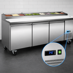 Thumbnail image #4 for Serv-Ware 93-Inch 12-Pan Pizza Prep Table Refrigerator