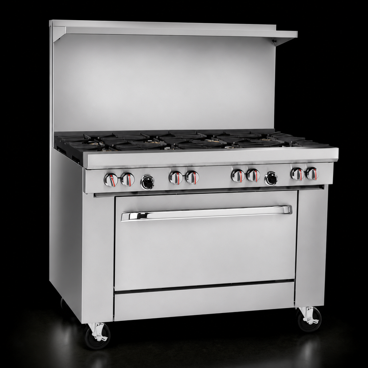 Product image #4 for Southbend S-Series 48-Inch Gas Restaurant Range with 8 Open Burners, Standard Oven, Cabinet Base and Hi-Shelf Backriser