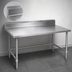 Thumbnail image #4 for 108-Inch Stainless Steel Work Table with 5-Inch Backsplash and Safety Edge