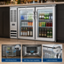 Thumbnail image #4 for Beverage Air 48-Inch Two-Section Glass Door Back Bar Refrigerator