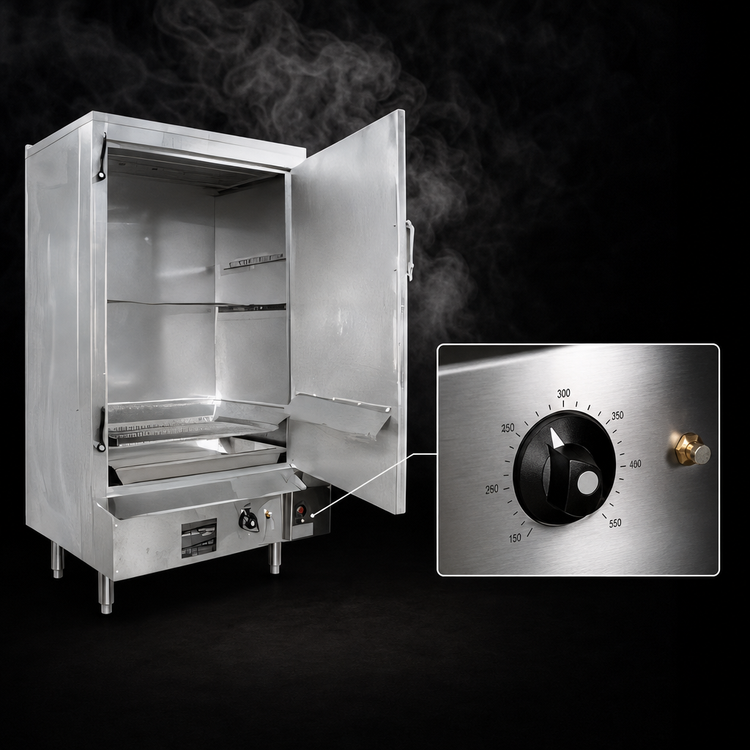 Product image #4 for MasterRange 24-Inch Natural Gas Smokehouse Smoker with 3 Tubular Burners