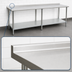 Thumbnail image #4 for Deluxe Series 108-Inch x 30-Inch Stainless Steel Work Table with Rear Upturn and Galvanized Undershelf