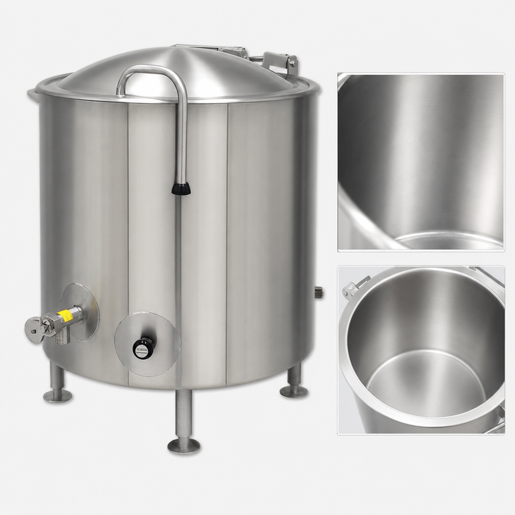 Product image #4 for Legion LTI-150 150-Gallon Stationary Direct Steam Kettle, 2/3 Jacketed
