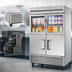 Thumbnail image #4 for True TS Series 2-Section Reach-In Combination Half-Swing Door Refrigerator with 2 Glass and 2 Stainless Steel Half Doors