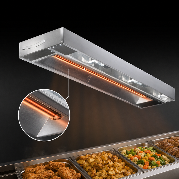 Product image #4 for Eagle RedHots 96-Inch Single Unlighted Rod-Type Strip Heat Lamp, 120V, 1725W