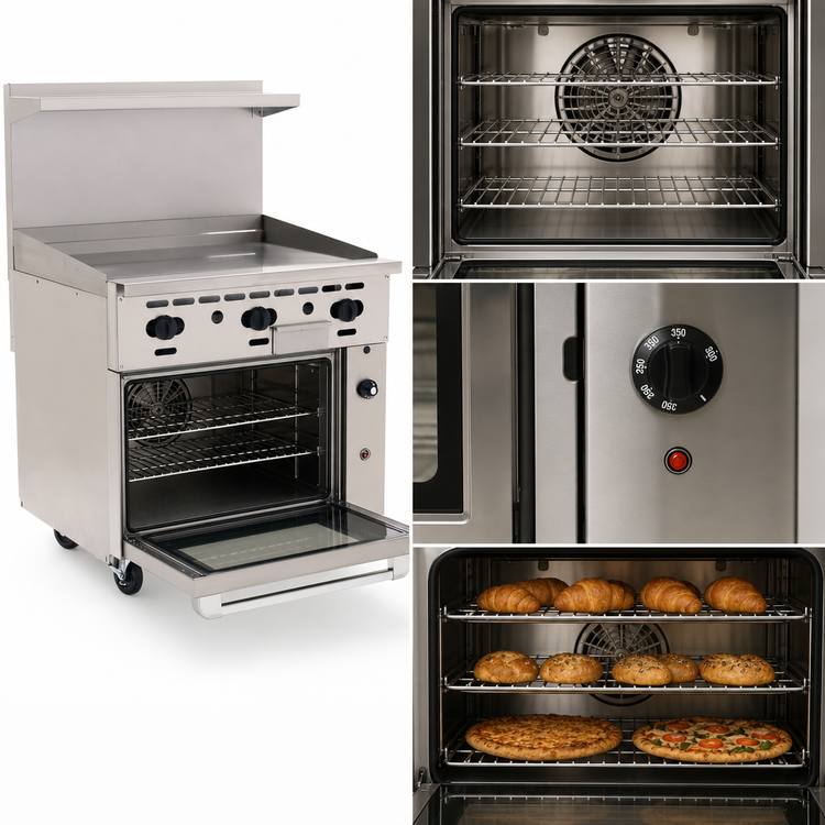 Product image #4 for Vulcan Endurance 36-Inch Commercial Gas Range with Manual Griddle and Convection Oven