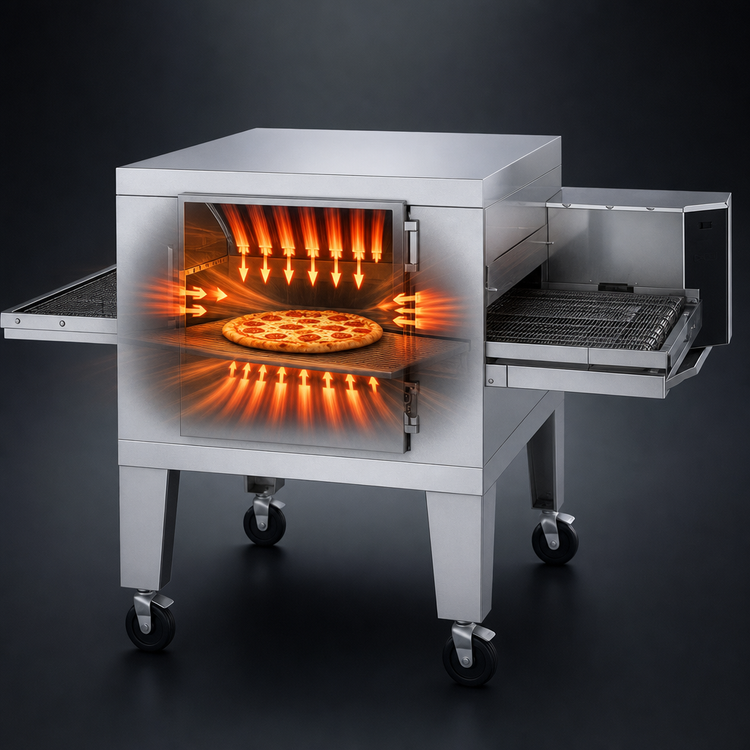 Product image #4 for Lincoln Impinger I 1400 Series FastBake Electric Single-Stack Conveyor Pizza Oven Package
