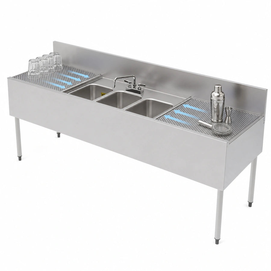 Dual Pitched Drainboards