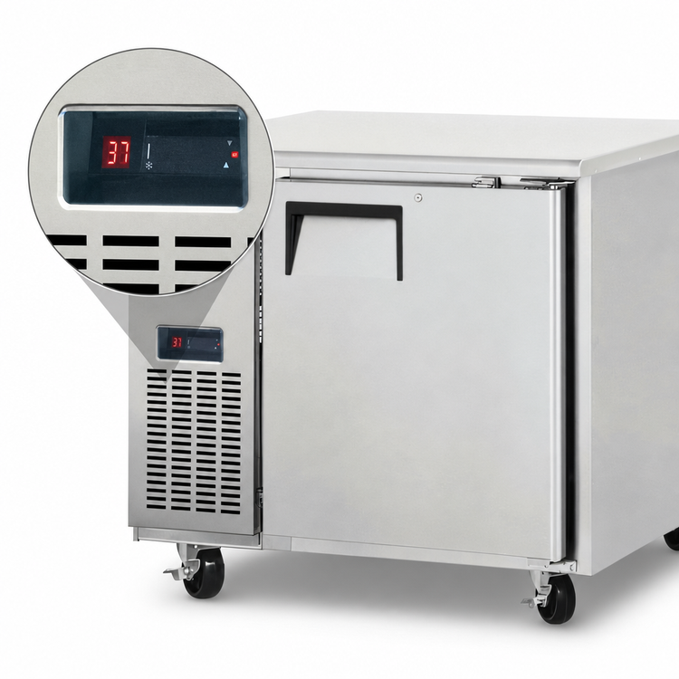 Product image #4 for Everest Refrigeration ETR1 One-Section Undercounter/Worktop Refrigerator, 9 Cu. Ft., Side-Mounted Self-Contained
