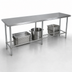 Thumbnail image #4 for BK Resources 84-Inch x 24-Inch Open Base Flat Top Stainless Steel Work Table