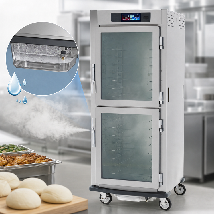 Product image #4 for Metro C5 9 Series Full-Height Pass-Thru Controlled Humidity Heated Holding and Proofing Cabinet, Dutch Doors, Universal Wire Slides