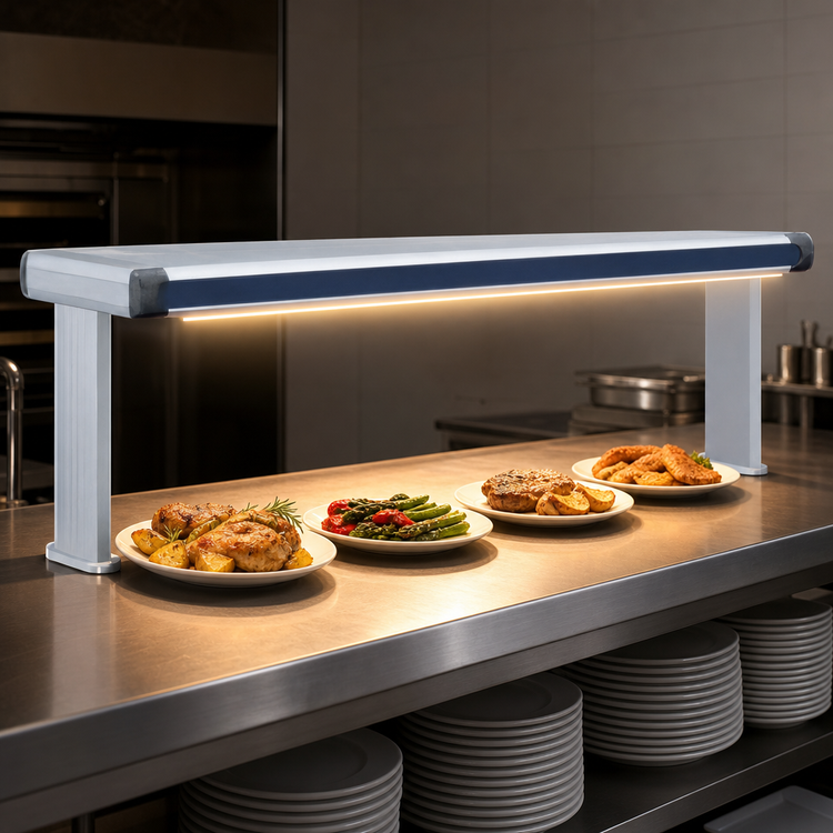 Product image #4 for Hatco Glo-Ray Designer Dual Lighted Strip Heat Lamp, 87-1/2 Inch Wide, Aluminum
