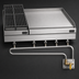 Thumbnail image #4 for Comstock-Castle 42 Inch Countertop Gas Char-Broiler/Griddle Combination with 30 Inch Griddle and 12 Inch Broiler, 105,000 BTU