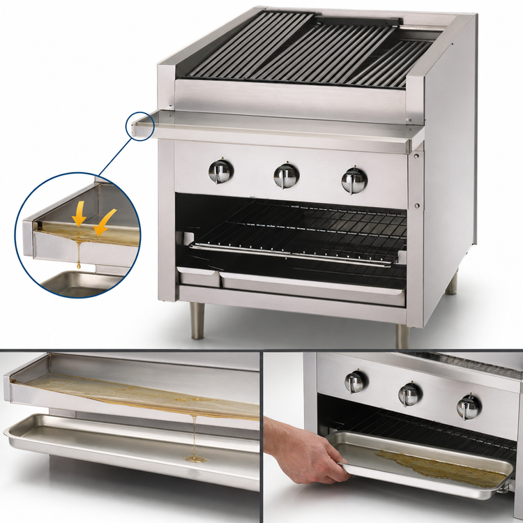 Product image #4 for Bakers Pride Dante Series 24-Inch Countertop Radiant Gas Charbroiler with Round Rod Grate