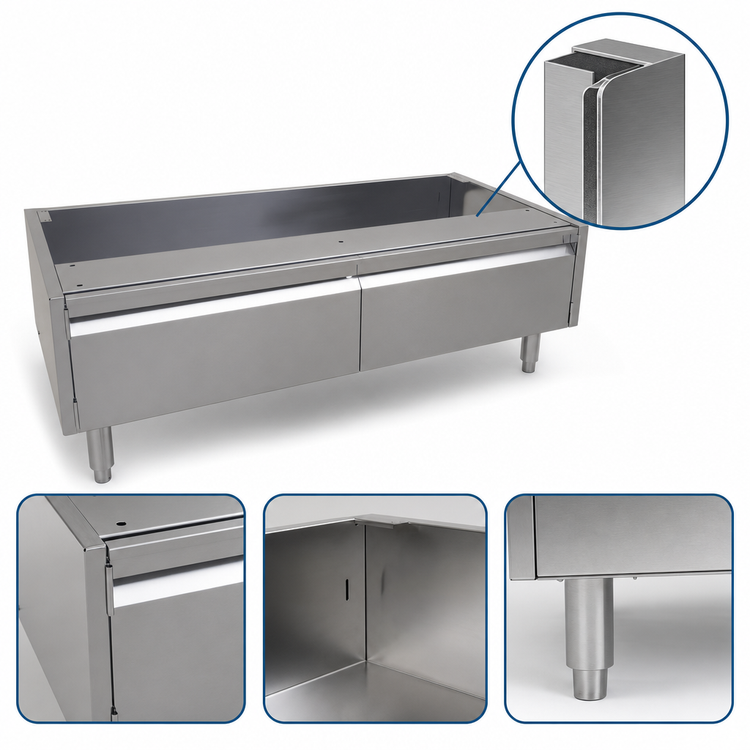 Product image #4 for Glastender ACB-48 Underbar Add-On Cabinet Base with Double Doors, 48W x 24D x 16H