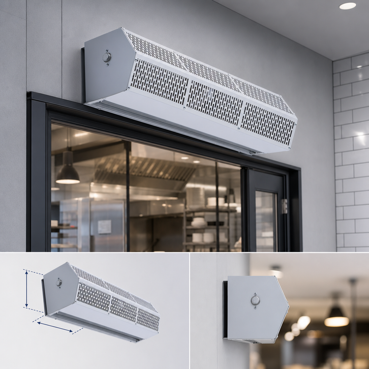 Product image #4 for Berner Sanitation Series 36-Inch Low Profile Unheated Air Curtain, 1/5 HP, for Doors up to 7 Feet High