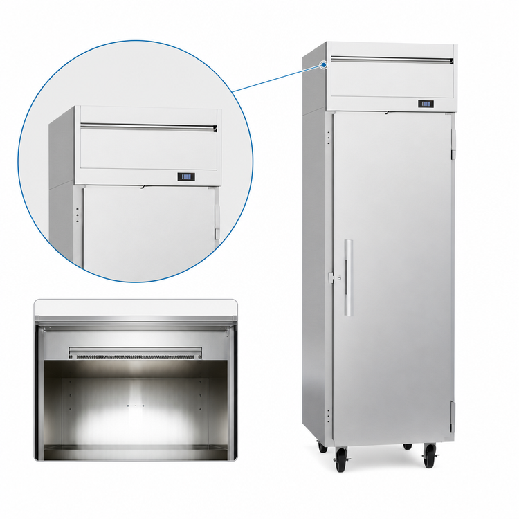 Product image #4 for Victory Elite V-Core 1-Section Top-Mount Reach-In Freezer, 26-Inch Wide, 21.66 Cu. Ft., Right-Hand Hinged Solid Door, Self-Contained