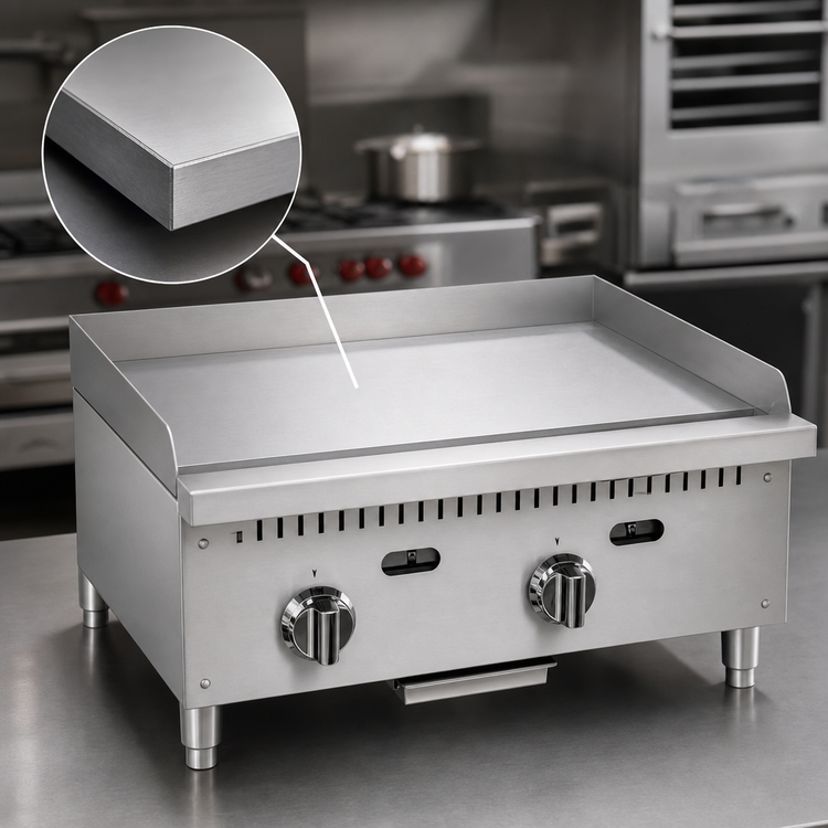 Product image #5 for CookRite 24-Inch Heavy Duty Countertop Gas Griddle, 50,000 BTU, Thermostatic Controls