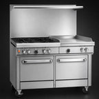 Thumbnail image #4 for Southbend (Middleby) Ultimate 4481AC-2T 48-Inch Gas Combination Range with 4 Burners, 24-Inch Thermostatic Griddle, Convection Oven and Cabinet Base