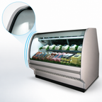 Thumbnail image #4 for Howard-McCray 40E Series SC-CDS40E-8C-LED 99.5" Full-Service Curved-Glass Deli Meat & Cheese Case, Self-Contained Refrigeration, LED