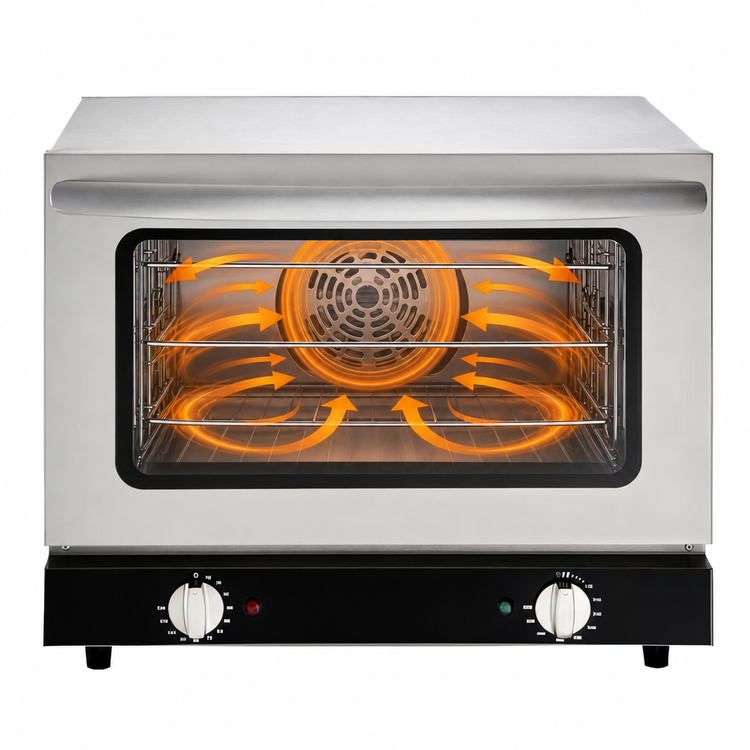 Product image #4 for Omcan Countertop Quarter-Size Electric Convection Oven, 0.74 Cu. Ft., 120V