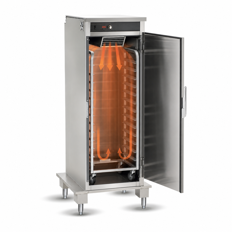 Product image #4 for FWE Combi Companion Stationary 1-Section Heated Holding Cabinet for Full-Size Roll-In Racks