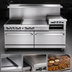 Thumbnail image #4 for Imperial Pro Series 60-Inch Gas Restaurant Range with 2 Open Burners, 48-Inch Griddle, and 2 Convection Ovens