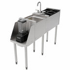 Thumbnail image #5 for Perlick Corporation TSS18BS Freestanding Underbar Blender Station with 18-Inch Stainless Steel Dump Sink and Recessed Blender Shelf