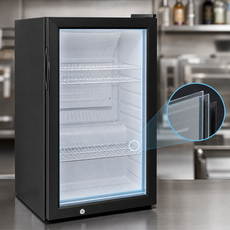 Product image #4 for Atosa Countertop Forced-Air Glass Door Refrigerator Merchandiser, 2.4 Cu. Ft., 1 Door, Black