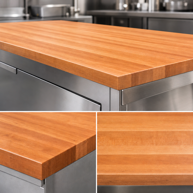 Product image #4 for Boos Block American Cherry Edge Grain Kitchen Countertop, 84 x 38 x 2-1/4 Inch, Varnique Finish