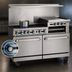 Thumbnail image #4 for Imperial Pro Series 60-Inch Gas Restaurant Range with 2 Open Burners, 48-Inch Griddle, Standard Oven, and Open Cabinet Base