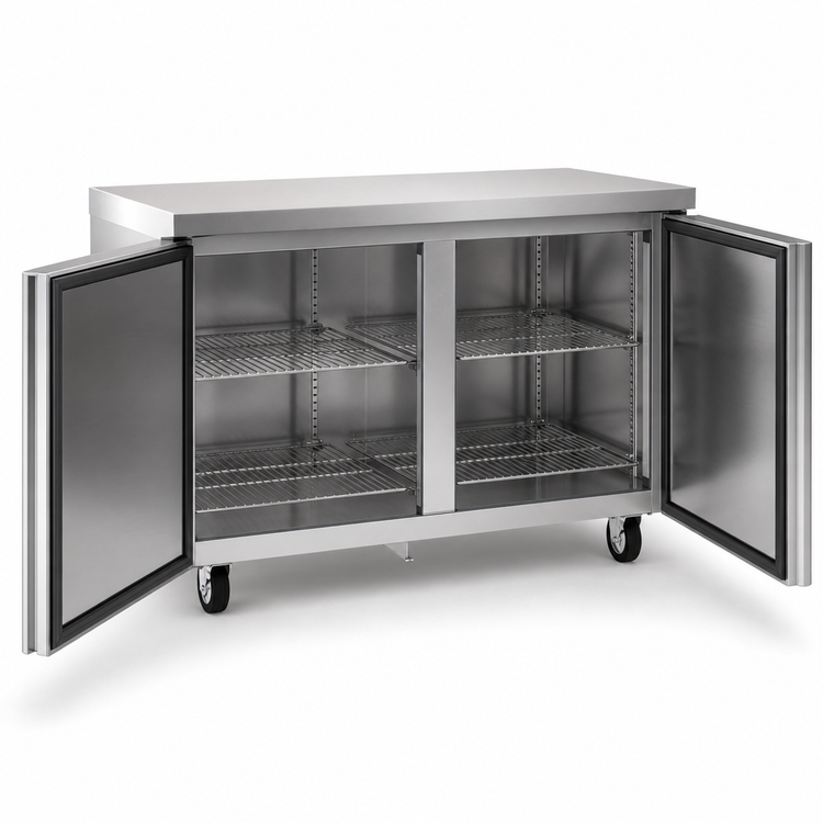 Product image #4 for Delfield 4460NP 60-Inch Two-Section Worktop Refrigerator with 2 Doors