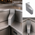 Thumbnail image #4 for Krowne Royal Series Underbar Rear Corner Angle Filler, 15° Angle, 19-Inch Front-to-Back, Flat Top, Stainless Steel
