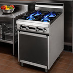 Thumbnail image #4 for Jade Range (Middleby) Titan JTRH-2-A 12-Inch Heavy-Duty Natural Gas Range with 2 Open Burners and Cabinet Base