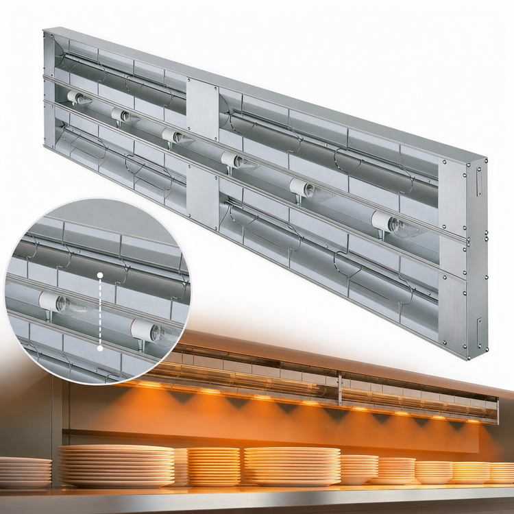 Product image #4 for Hatco Glo-Ray 66-Inch Double Lighted Infrared Strip Heater