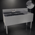 Thumbnail image #4 for Glastender Three-Compartment Underbar Sink Unit, 48 Inch, Right Drainboard, Stainless Steel