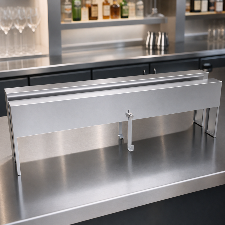 Product image #4 for Glastender Double Speed Rail Locking Cover, 44-Inch Stainless Steel