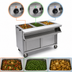 Thumbnail image #4 for Spec-Master SPHT3CB-120 Mobile 3-Well Electric Sealed Well Hot Food Table with Sliding Doors
