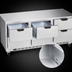 Thumbnail image #4 for Beverage-Air 72-Inch Three-Section Undercounter Drawer Refrigerator, Rear-Mounted Self-Contained R290