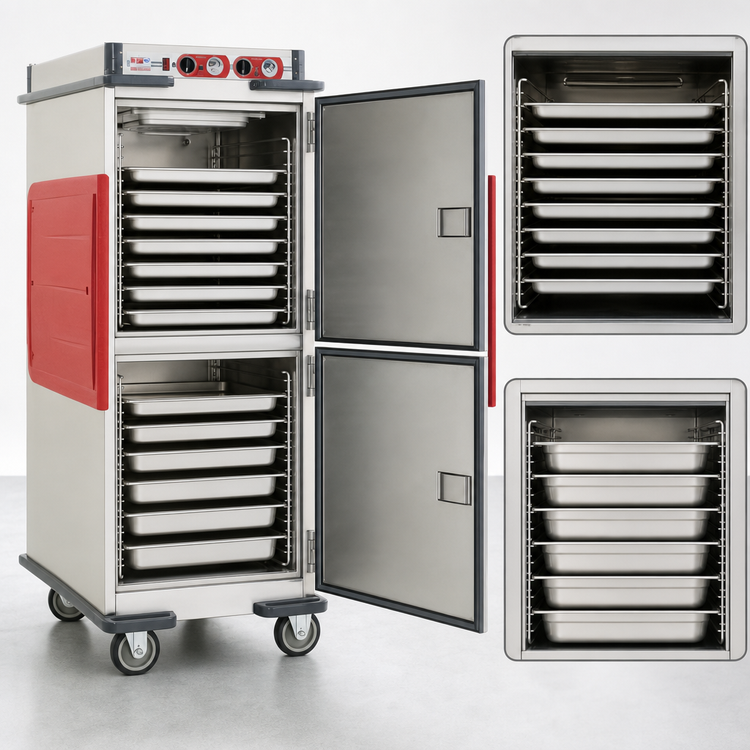 Product image #4 for Metro C5 Transport Armour Full Height Dual-Cavity Mobile Heated Holding Cabinet, 120V, 304 Stainless Steel