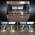 Thumbnail image #4 for Howard-McCray 40E Series CHS40E-8-S Full Service 6-Well Stainless Steel Hot Food Case
