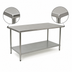 Thumbnail image #4 for Eagle Group BlendPort® Budget Series Flat Top Stainless Steel Work Table with Adjustable Undershelf, 84 x 30 Inches