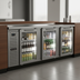 Thumbnail image #4 for Continental Refrigerator BB90NSSGDPT 90-Inch Pass-Thru Refrigerated Back Bar Cooler with Hinged Glass Doors
