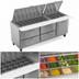 Thumbnail image #5 for Victory UltraSpec V-Core 72-Inch Three-Section Sandwich Prep Table with 30 1/6-Size Pan Top, 1 Door, and 4 Drawers