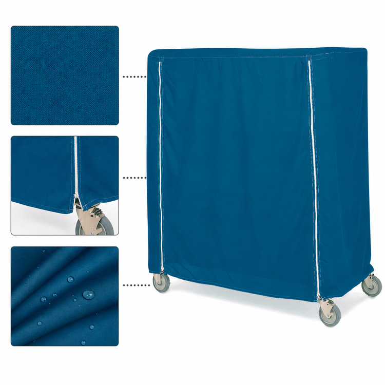 Product image #4 for Metro Queen Mary & Banquet Cart Cover, 36 x 24 x 54 Inches, Mariner Blue Nylon