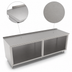 Thumbnail image #4 for John Boos 132-Inch x 30-Inch Open Front Cabinet Base Work Table, 14-Gauge Stainless Steel Top, 1-1/2-Inch Rear Riser